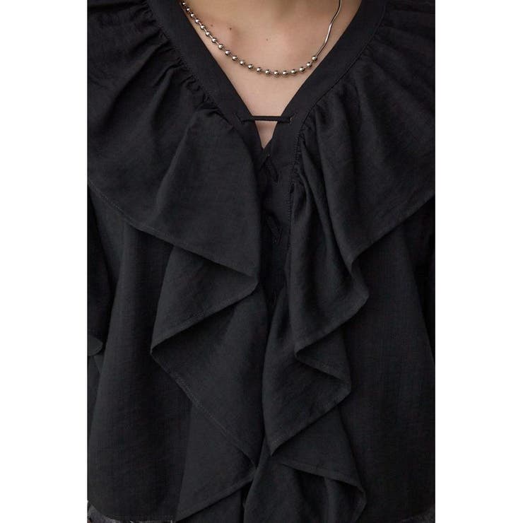 ラッフルフリル5分袖ブラウス | AZUL BY MOUSSY | 詳細画像20 