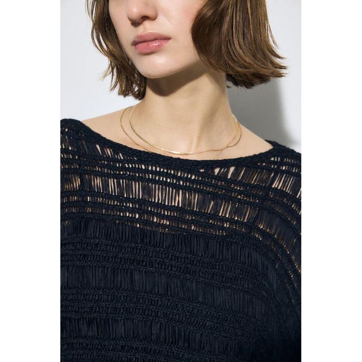 テープヤーンドルマンニットトップス | AZUL BY MOUSSY | 詳細画像6 