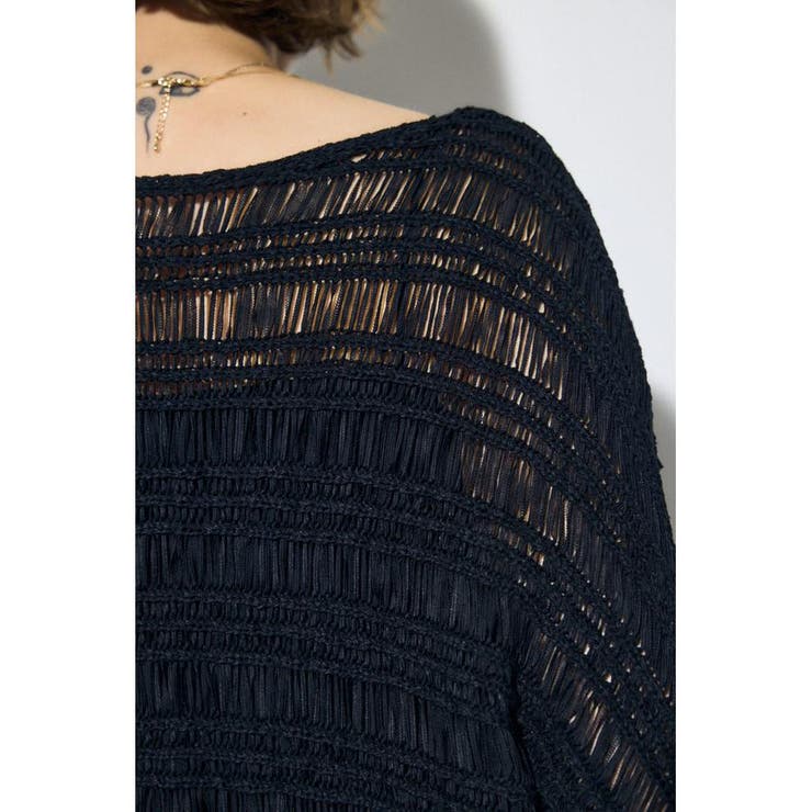 テープヤーンドルマンニットトップス | AZUL BY MOUSSY | 詳細画像7 