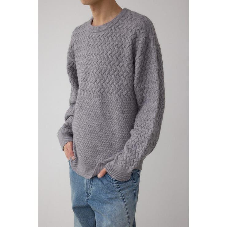 バスケット編み切り替えニットトップス | AZUL BY MOUSSY | 詳細画像34 