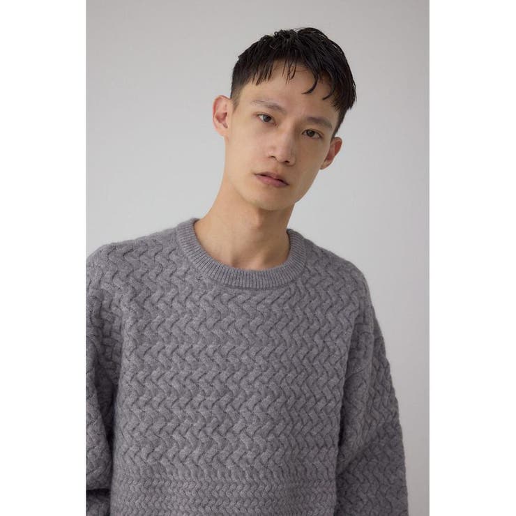 バスケット編み切り替えニットトップス | AZUL BY MOUSSY | 詳細画像35 