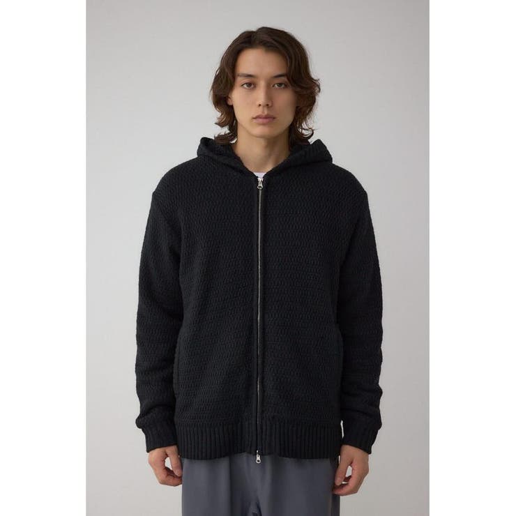 ガーターボアジップニット フーディー | AZUL BY MOUSSY | 詳細画像5 