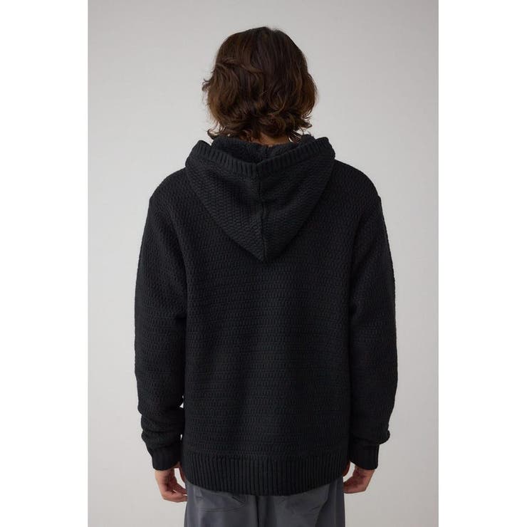 ガーターボアジップニット フーディー | AZUL BY MOUSSY | 詳細画像7 