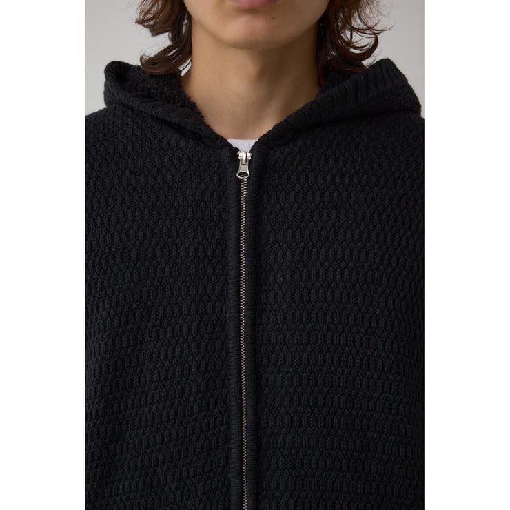 ガーターボアジップニット フーディー | AZUL BY MOUSSY | 詳細画像8 