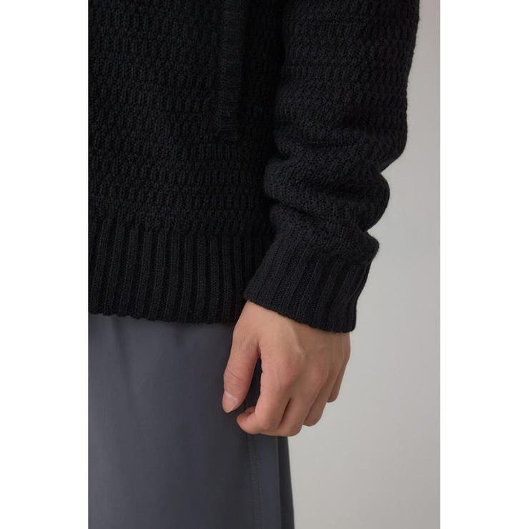 ガーターボアジップニット フーディー | AZUL BY MOUSSY | 詳細画像11 