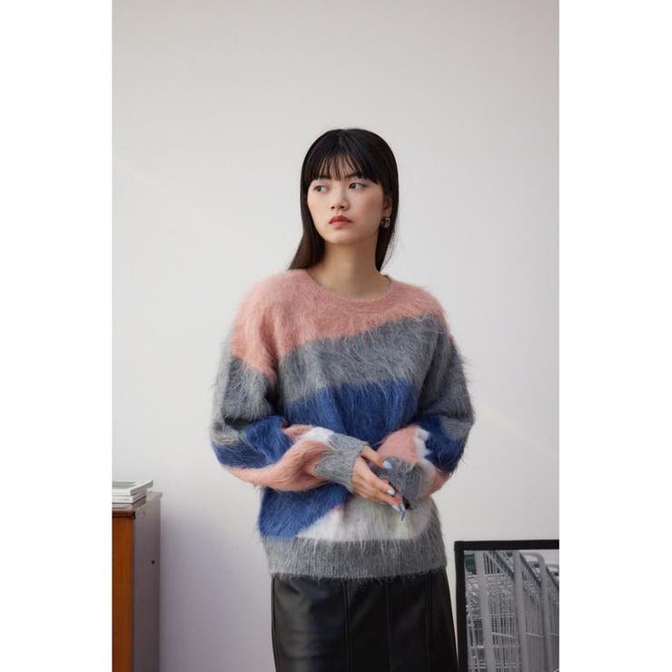 シャギー柄ニット | AZUL BY MOUSSY | 詳細画像12 