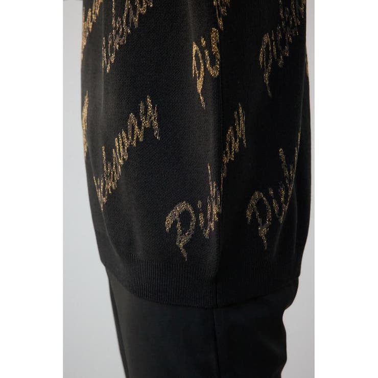 ゴールド総柄半袖ニットトップス | AZUL BY MOUSSY | 詳細画像20 