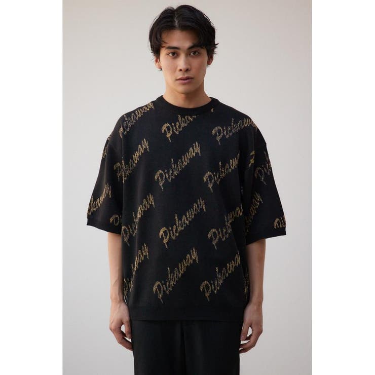 ゴールド総柄半袖ニットトップス | AZUL BY MOUSSY | 詳細画像15 