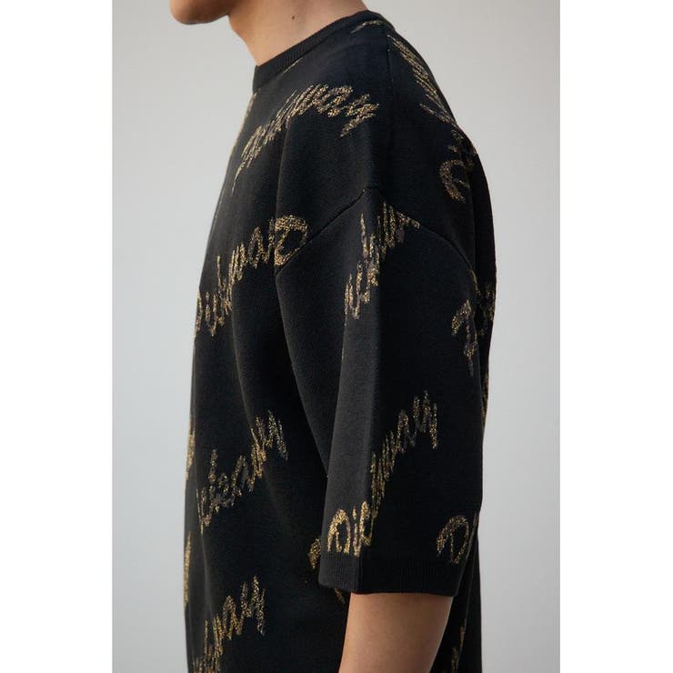 ゴールド総柄半袖ニットトップス | AZUL BY MOUSSY | 詳細画像19 