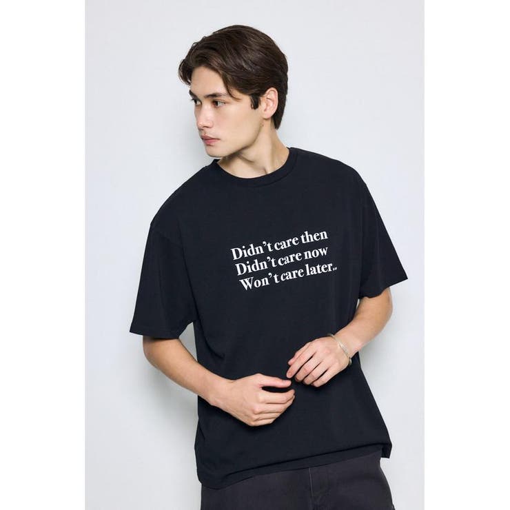 引き揃え天竺Didn't care Tシャツ | AZUL BY MOUSSY | 詳細画像12 