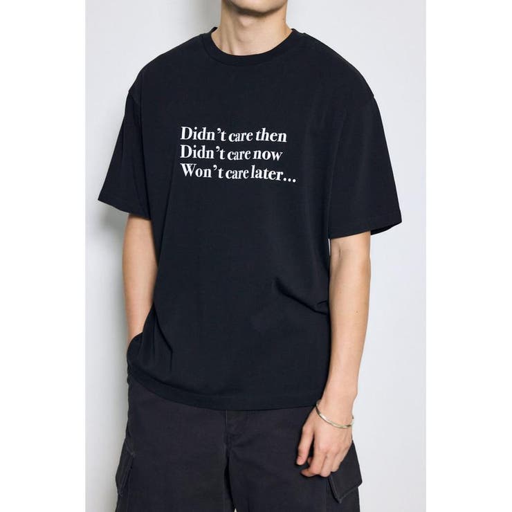 BLK | 引き揃え天竺Didn't care Tシャツ | AZUL BY MOUSSY