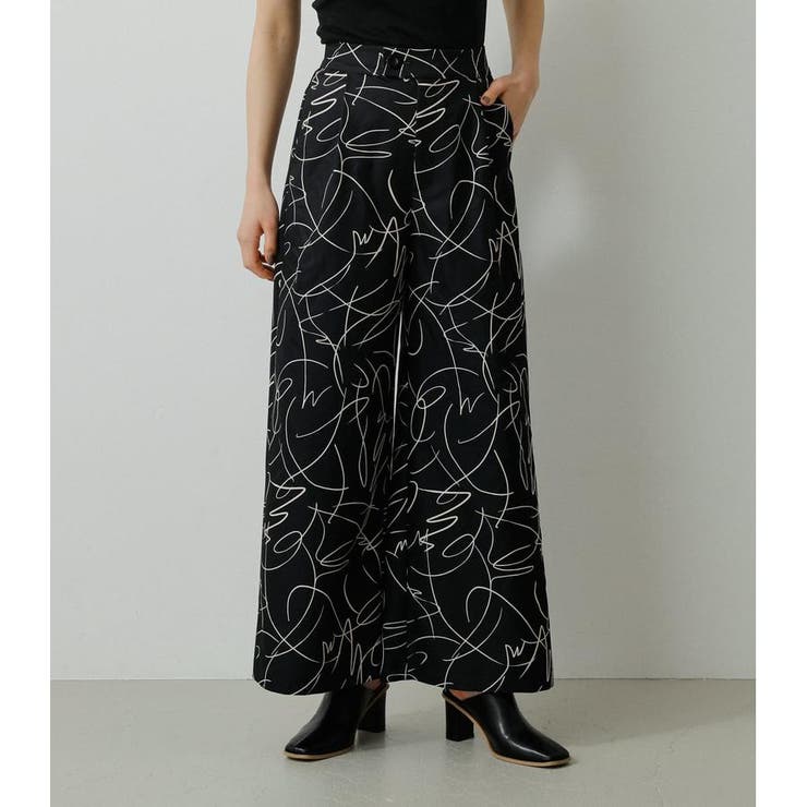 柄BLK5 | LINE DRAWING PRINT PT | AZUL BY MOUSSY