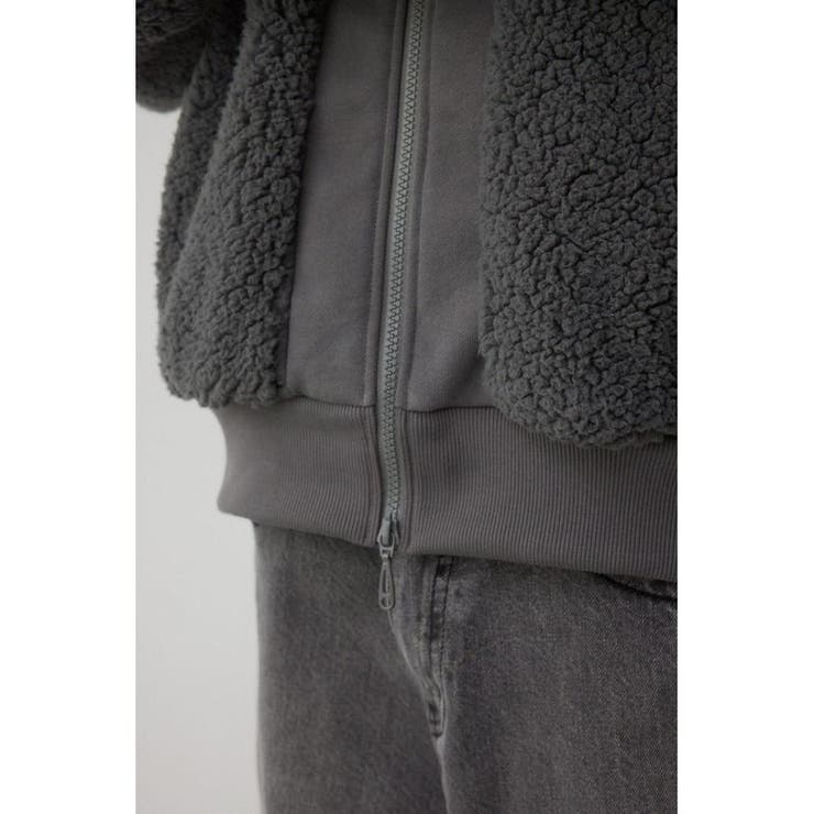 シープボア×スウェット切替防風ブルゾン | AZUL BY MOUSSY | 詳細画像40 