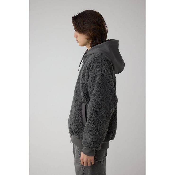 シープボア×スウェット切替防風ブルゾン | AZUL BY MOUSSY | 詳細画像34 