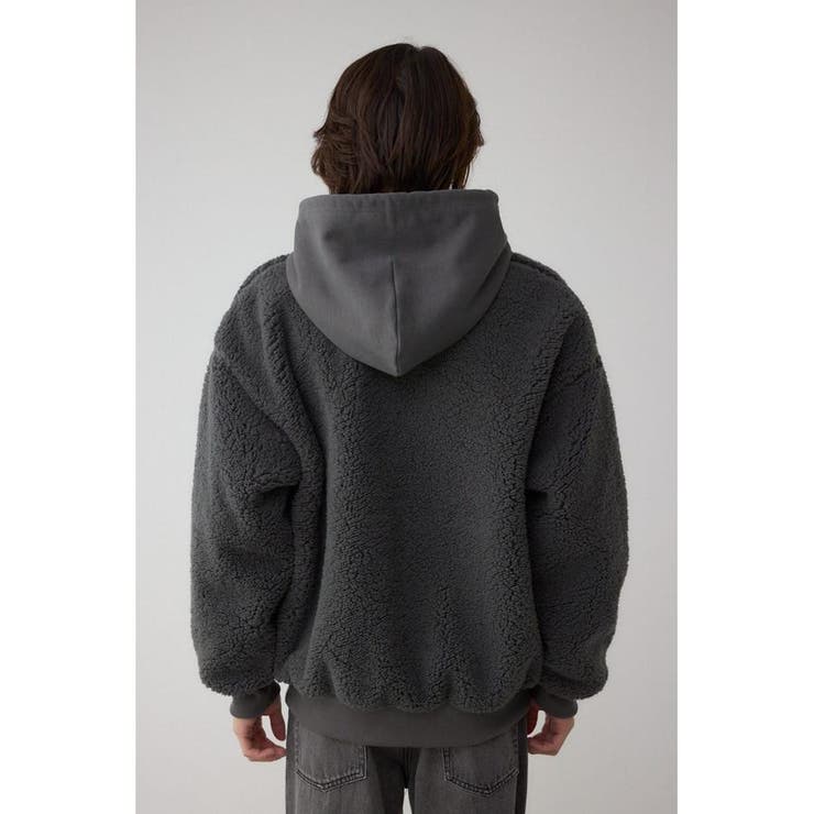 シープボア×スウェット切替防風ブルゾン | AZUL BY MOUSSY | 詳細画像35 