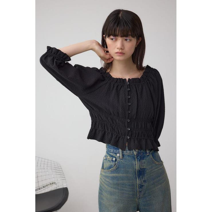 ギャザーフリル2WAYブラウス | AZUL BY MOUSSY | 詳細画像16 