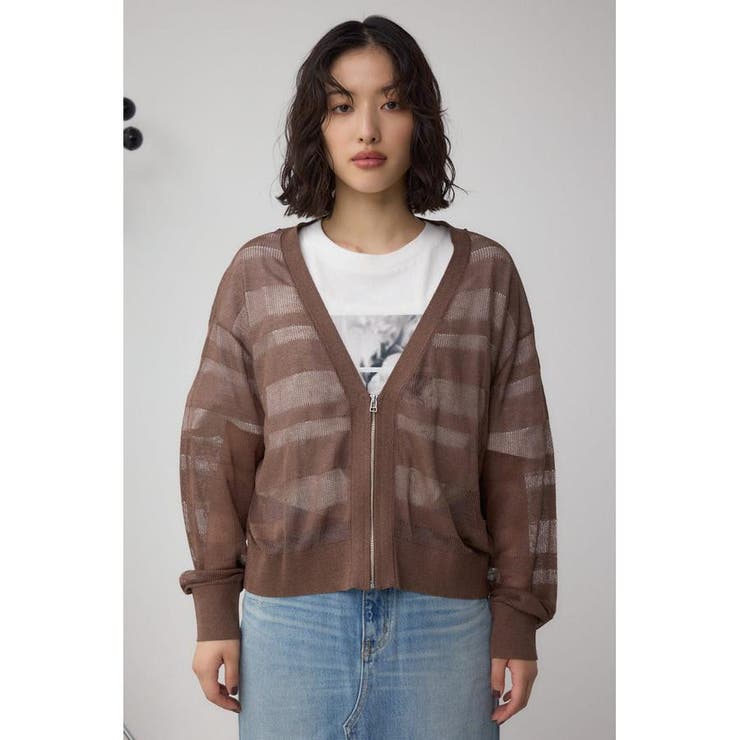シアージップアップカーディガン | AZUL BY MOUSSY | 詳細画像15 