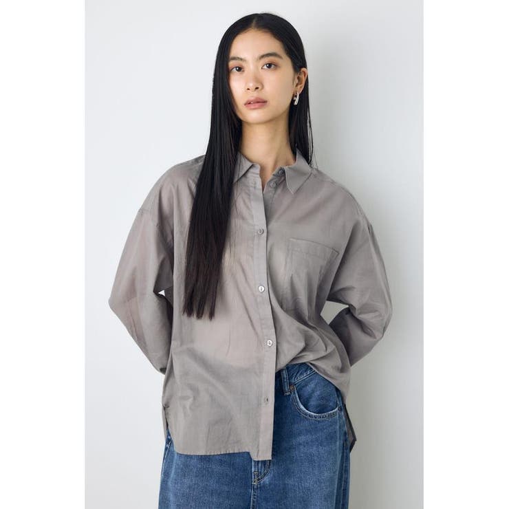 GRY | シアーコットンレギュラーシャツ | AZUL BY MOUSSY