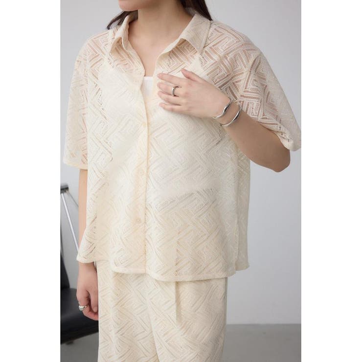 IVOY3 | レース半袖シャツ | AZUL BY MOUSSY
