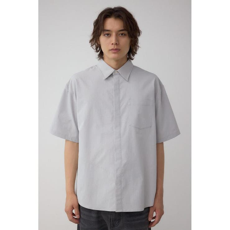 MHL. 水色 半袖シャツ MHL.｜エムエイチエルのシャツ/ブラウス（ブルー・ネイビー/青色