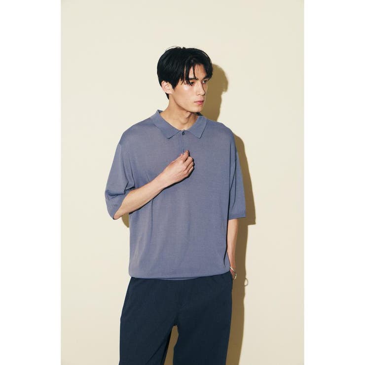 GRY | コンフォートニットポロシャツ | AZUL BY MOUSSY