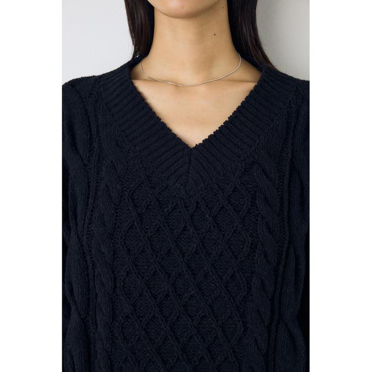 着丈バリエVネックニット | AZUL BY MOUSSY | 詳細画像23 