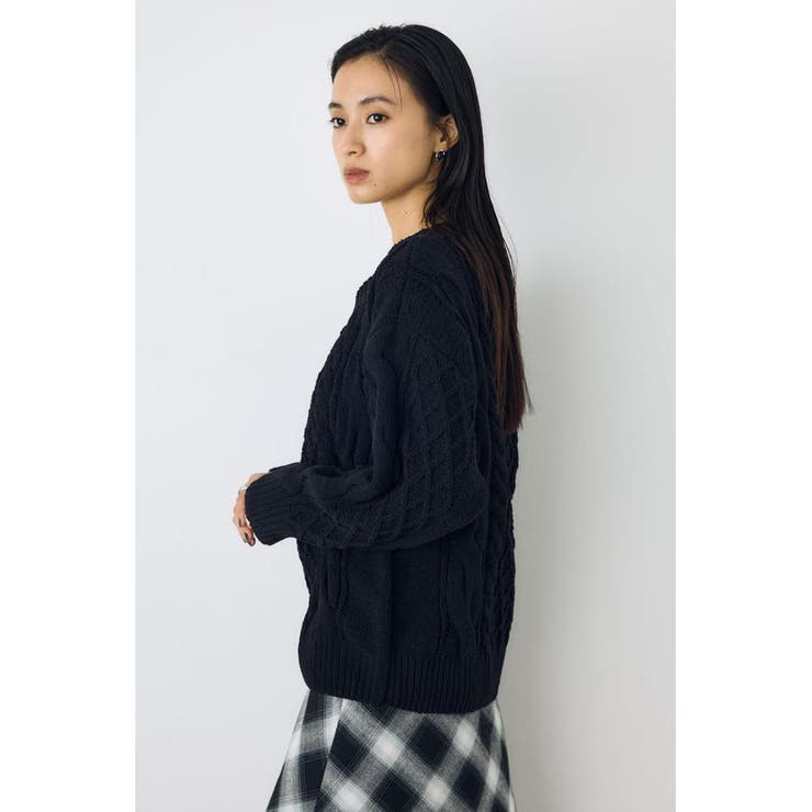 着丈バリエVネックニット | AZUL BY MOUSSY | 詳細画像20 
