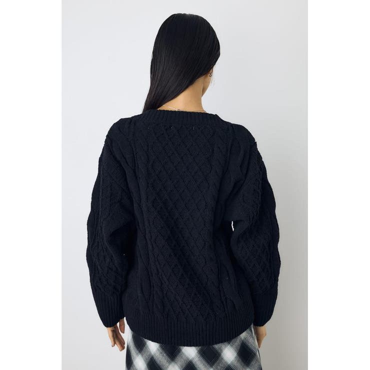 着丈バリエVネックニット | AZUL BY MOUSSY | 詳細画像21 