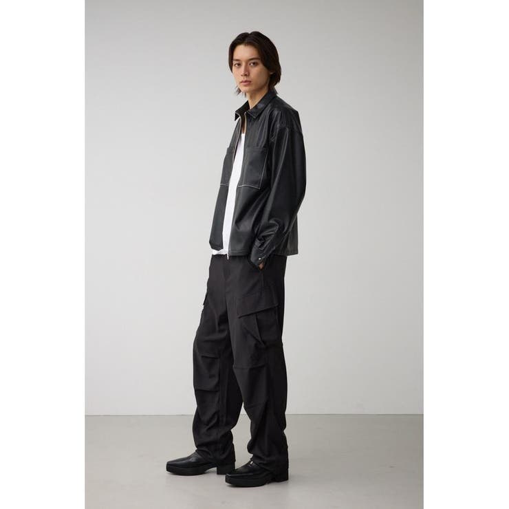 フェイクレザーCPOシャツ | AZUL BY MOUSSY | 詳細画像3 