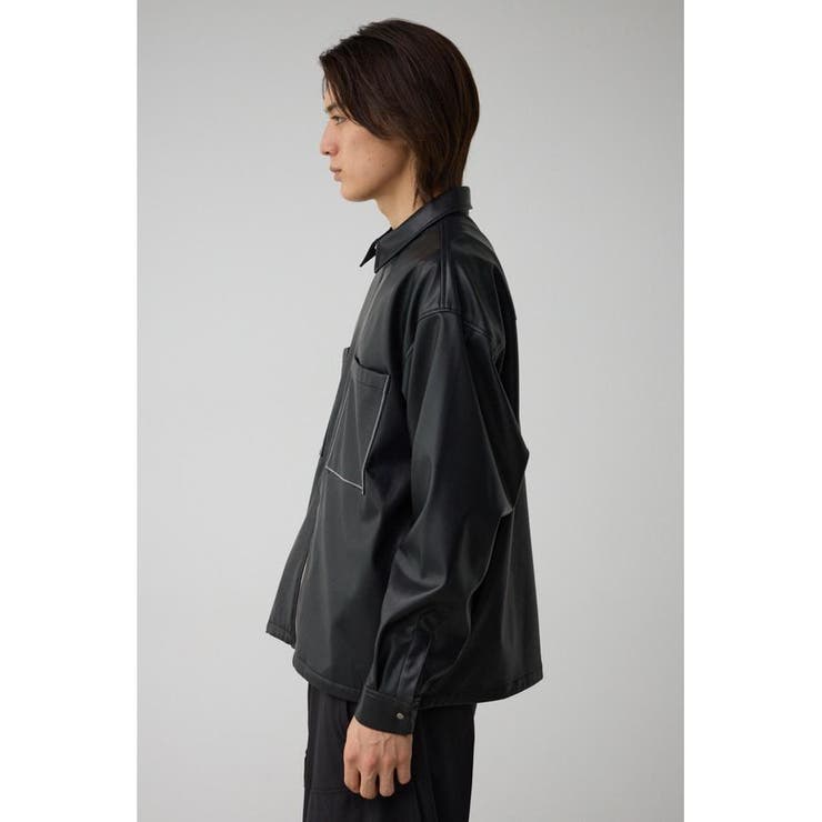 フェイクレザーCPOシャツ | AZUL BY MOUSSY | 詳細画像5 