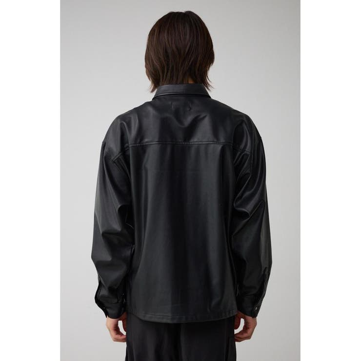 フェイクレザーCPOシャツ | AZUL BY MOUSSY | 詳細画像6 