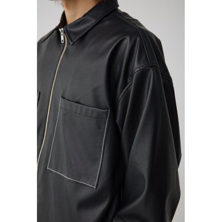 フェイクレザーCPOシャツ | AZUL BY MOUSSY | 詳細画像8 