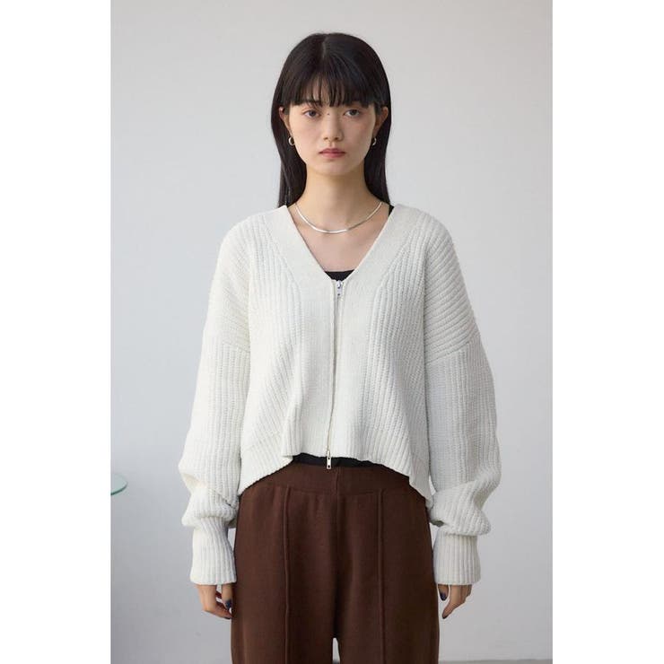 WZIPベロアラメモールカーデ | AZUL BY MOUSSY | 詳細画像5 