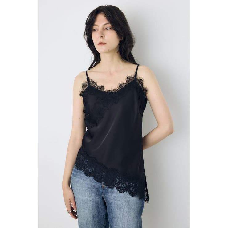 レースサテンアシメキャミソール | AZUL BY MOUSSY | 詳細画像15 