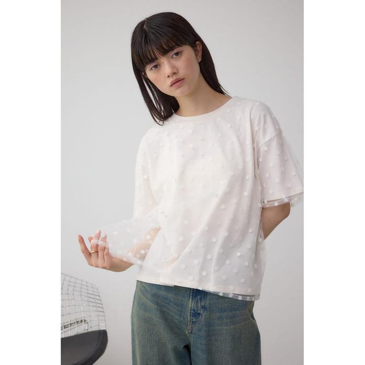 チュールアソートTシャツ | AZUL BY MOUSSY | 詳細画像3 