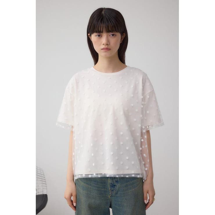 チュールアソートTシャツ | AZUL BY MOUSSY | 詳細画像5 