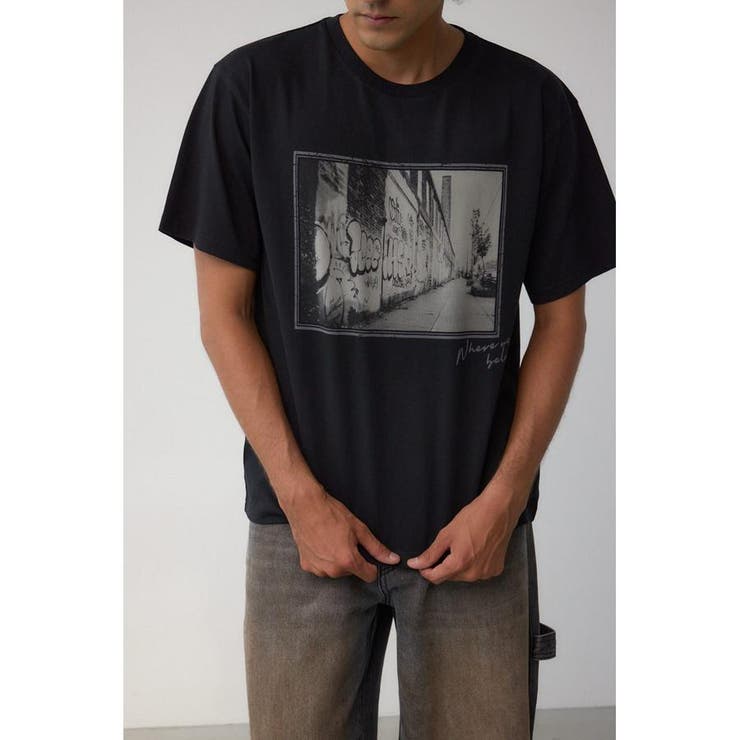 柄BLK5 | モノクロームストリートTシャツ | AZUL BY MOUSSY