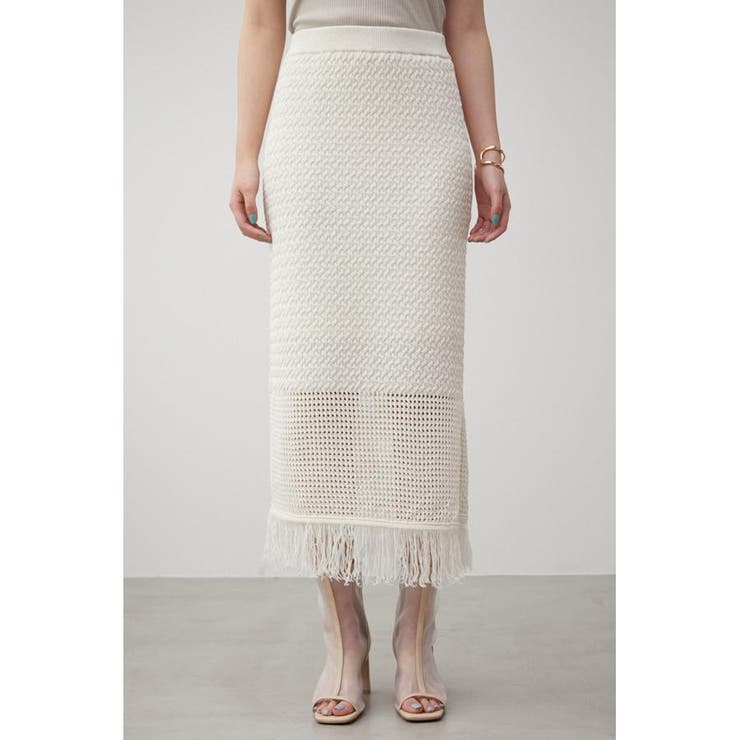 MESH CROCHET COMBI SKIRT | AZUL BY MOUSSY | 詳細画像5 