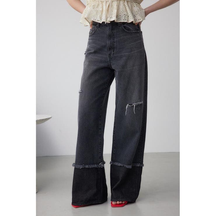 L/BLK1 | AZUL DENIM スウィッチングバイカラーデニム | AZUL BY MOUSSY