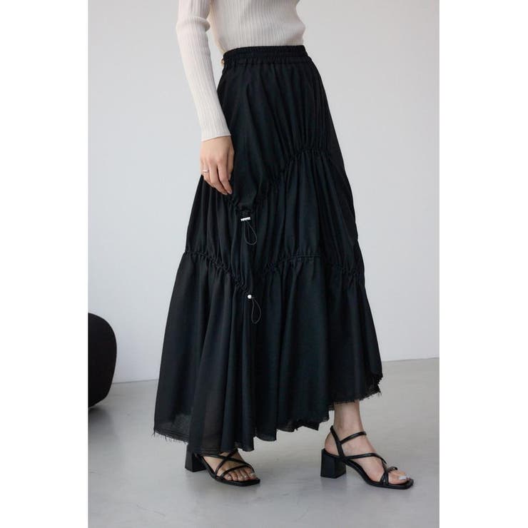 M/BLK7 | チェックボリュームスカート | AZUL BY MOUSSY