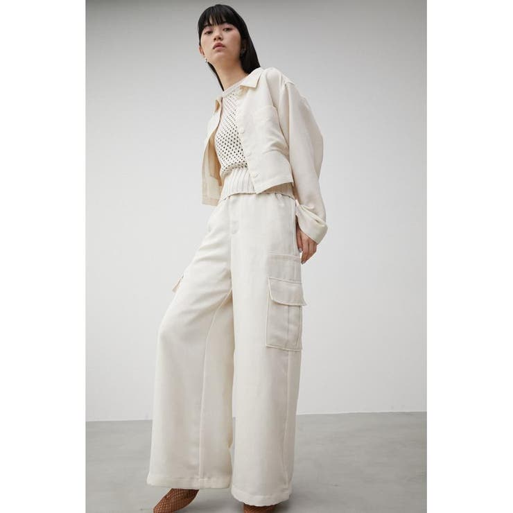 MESH LIKE WIDE PANTS | AZUL BY MOUSSY | 詳細画像4 