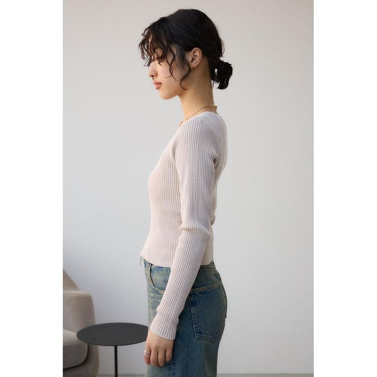 Wジップ配色リブカーディガン | AZUL BY MOUSSY | 詳細画像28 