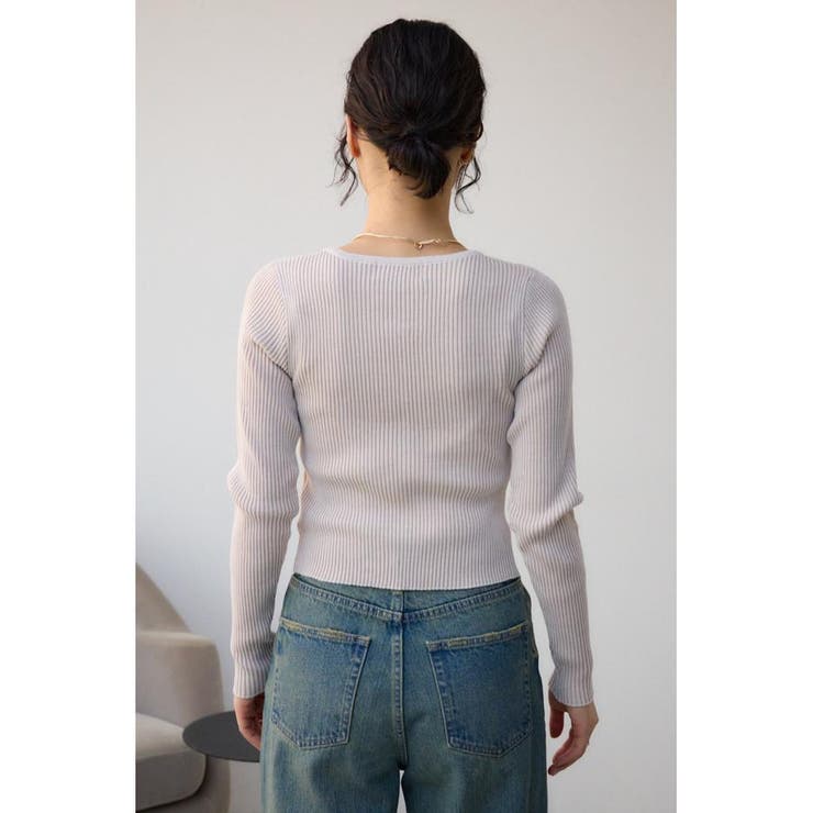 Wジップ配色リブカーディガン | AZUL BY MOUSSY | 詳細画像29 