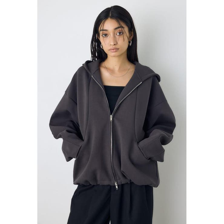 C.GRY | コクーンダブルジップパーカー | AZUL BY MOUSSY