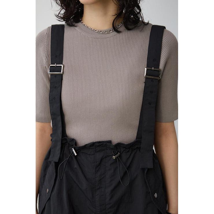 AZUL BY MOUSSY サスペンダーツキパンツ IVOY3 -ファッション