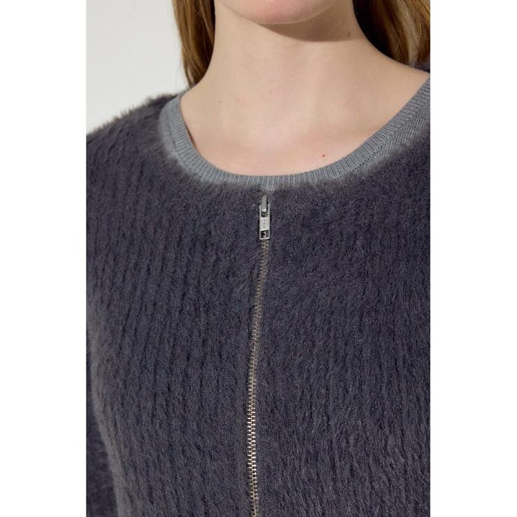 Wジップシャギーカーデセットニットワンピース | AZUL BY MOUSSY | 詳細画像36 