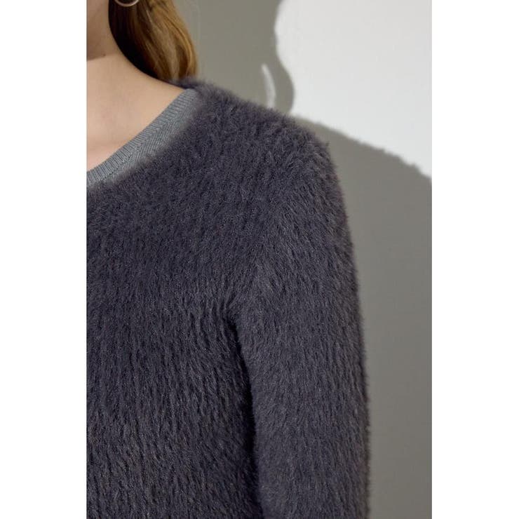 Wジップシャギーカーデセットニットワンピース | AZUL BY MOUSSY | 詳細画像37 