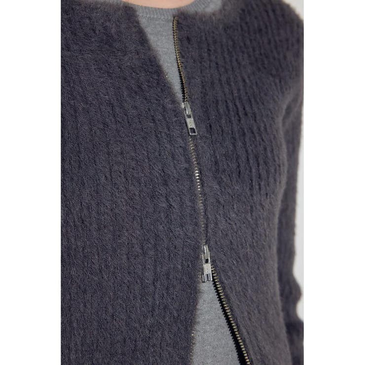 Wジップシャギーカーデセットニットワンピース | AZUL BY MOUSSY | 詳細画像38 