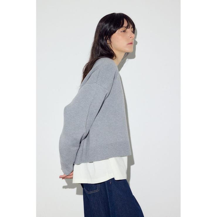 スウェットライクVネックニット | AZUL BY MOUSSY | 詳細画像33 
