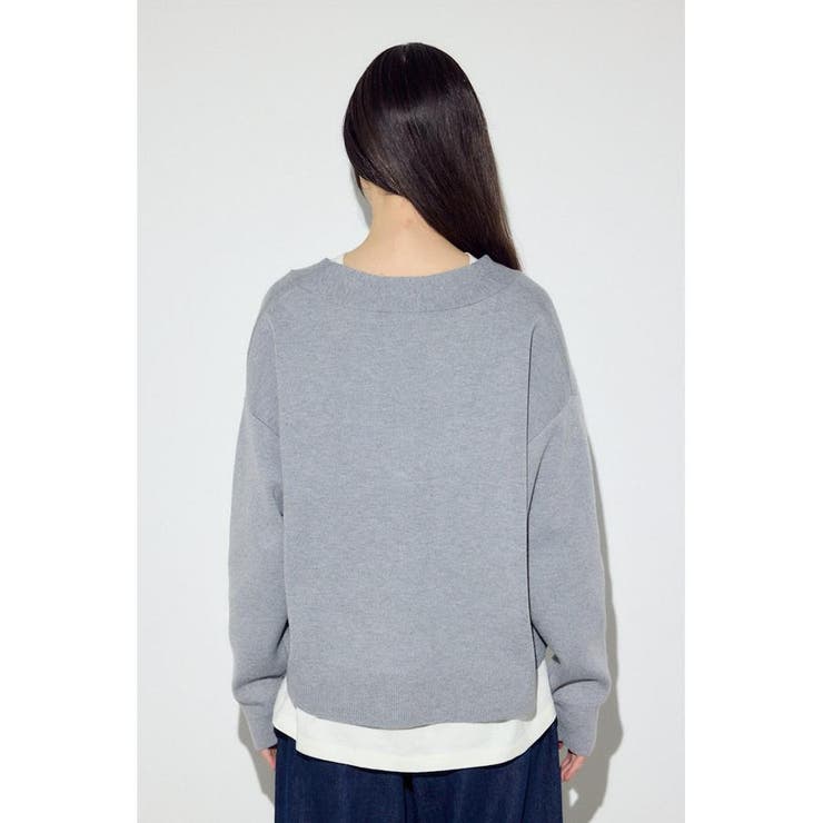 スウェットライクVネックニット | AZUL BY MOUSSY | 詳細画像37 